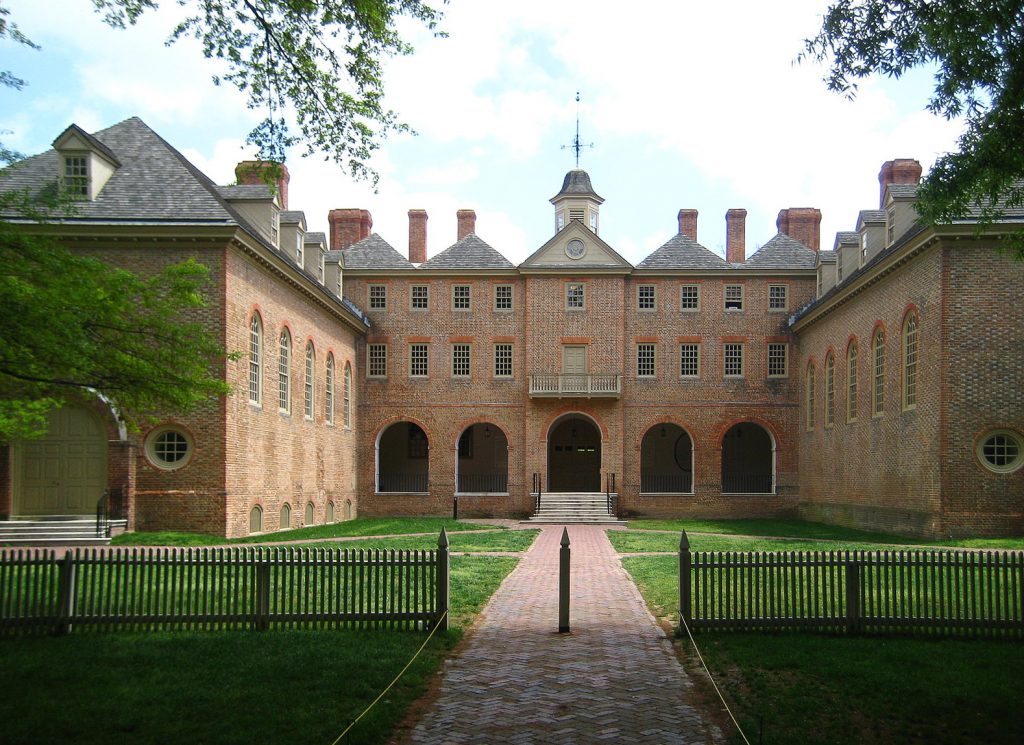 Rear view of the Wren Building College of William Mary