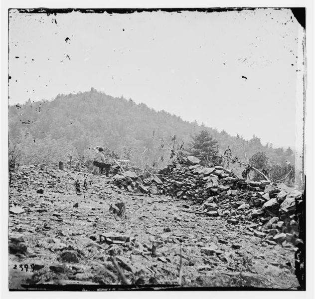 photo shows a rubble field of just large stones and boulders