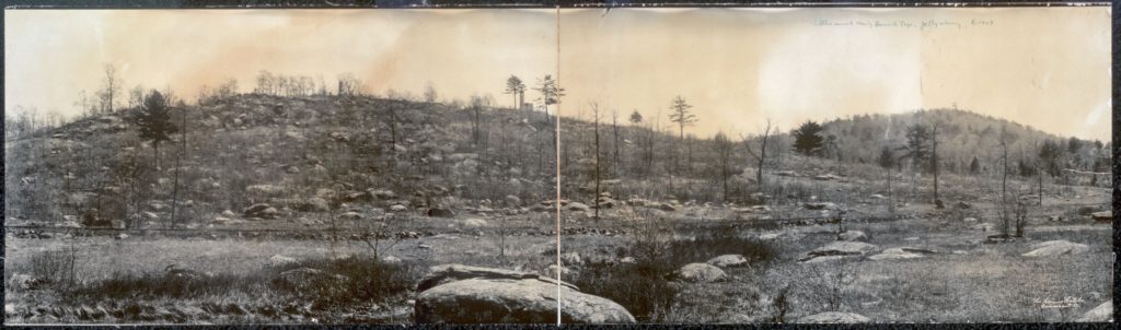 photo shows a panorama of big and little round top