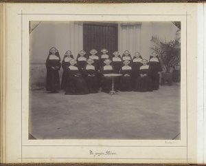 Villa Convento. photo shows a group of ursuline nuns in their habits