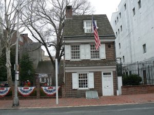 Street-level view of the Betsy Ross House