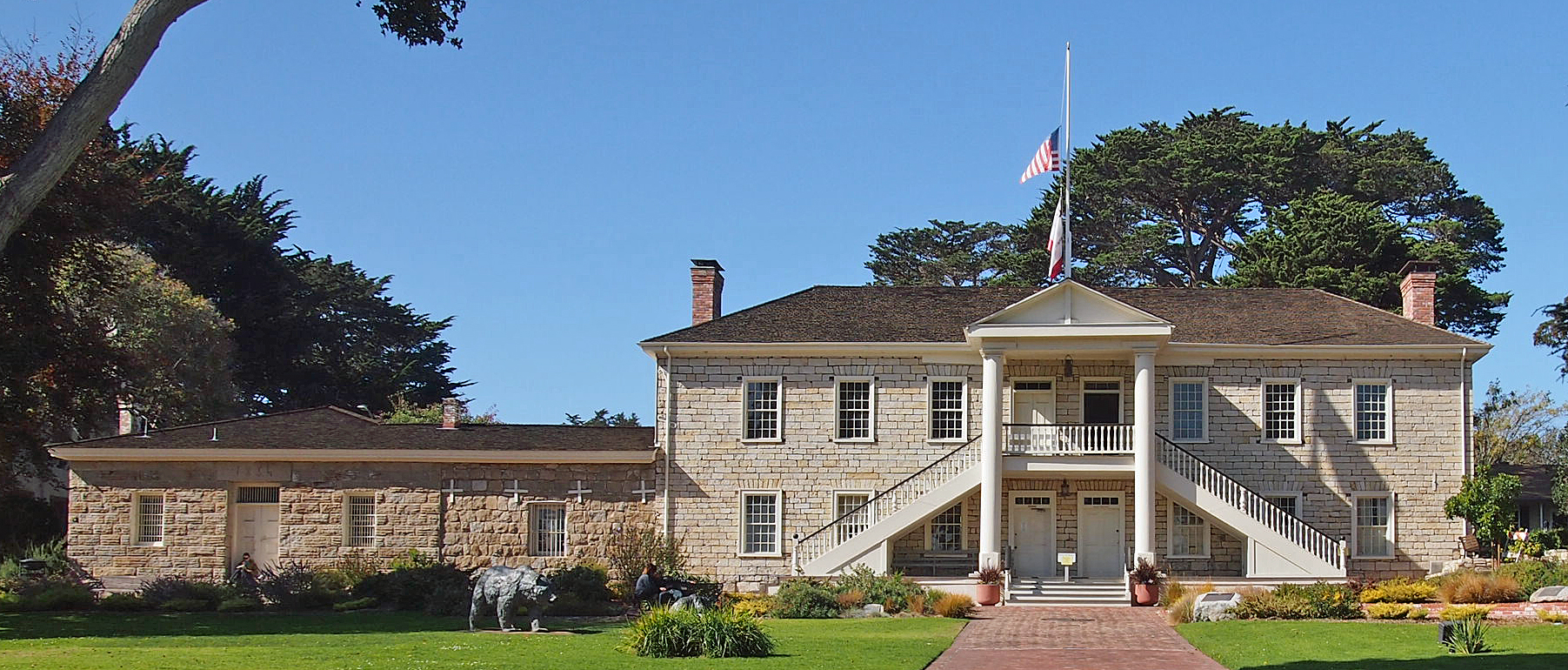 Photo of the Haunted Colton Hall Museum and Jail ln Monterey, CA, meeting location for the Monterey ghost tour