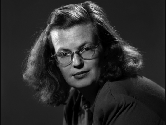 Haunting of Hill House . photo shows a portrait of shirley jackson