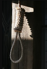 sun beam photo of a rope noose