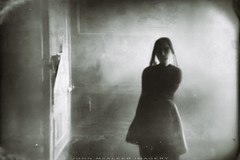 A misty photo of a woman 