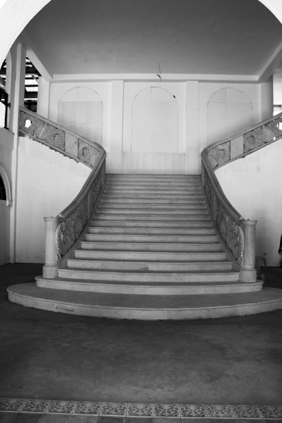 A staircase located in the Old Fort Lauderdale History Museum