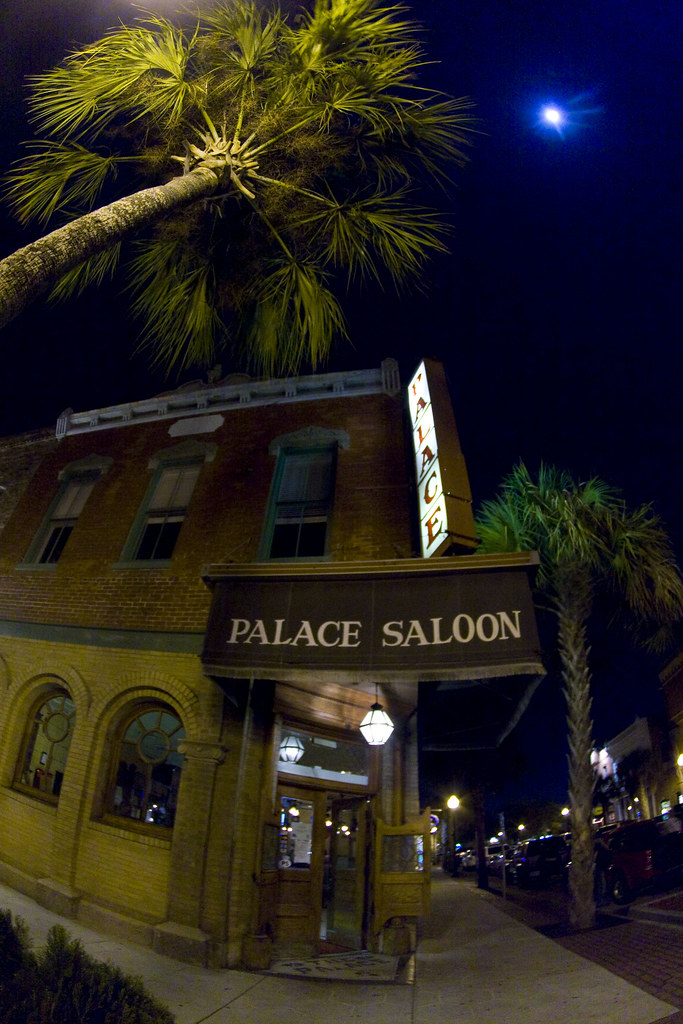 Jacksonville. A dimly lit brick building. The sign reads Palace Saloon